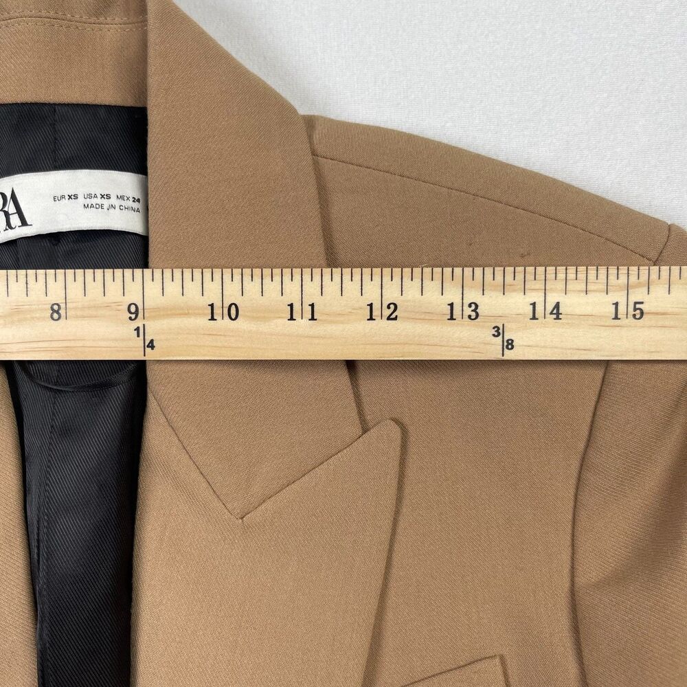 Zara Camel Brown Single-Button Blazer - Picture 13 of 13